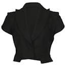 Top Bolero Antonio Berardi con maniche ad aletta in cotone nero - Autre Marque