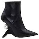 Nicholas Kirkwood Jazzelle 105 Ankle Boots in Black Calf Leather