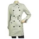 Burberry Baby Blue in poliammide impermeabile Mac Trench Jacket Coat tg US4, UK6, ITA38