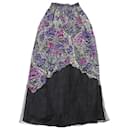 Just Cavalli Floral Crepe Maxi Skirt in Black Rayon