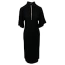 Joseph Fletcher Zip-Detailed Crepe Midi Dress in Black Viscose