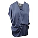 Acne Studios Robe de Cocktail Drapée en Polyester Bleu - Autre Marque