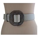 Wide beige leather belt. - Lanvin