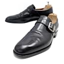 CHURCH'S LOAFERS WESTBURY BUCKLE SHOES 8.5F 42.5 BLACK LEATHER SHOES - Church's