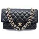 NEW CHANEL CLASSIC TIMELESS MEDIUM HANDBAG BLACK QUILTED LEATHER BAG - Chanel