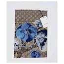 Gucci Stola gg supreme new flower print Blue Multiple colors