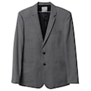 Sandro Single Breasted Blazer in Grey Wool