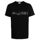 Alexander McQueen - Black embroidered logo t -shirt - Alexander Mcqueen