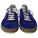 Berluti Lace Up Sneakers in Blue Suede