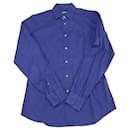 Prada Button Down Shirt in Blue Cotton