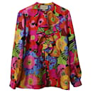 Camisa Gucci X Ken Scott en seda con estampado floral