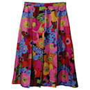 Gucci X Ken Scott Pleated Skirt in Floral Print Silk