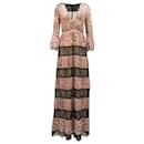 Alice + Olivia Darren Lace-Paneled Printed Maxi Dress in Multicolor Polyester
