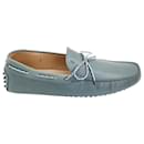 Tod's City Gommino Driving Shoes in Light Blue Leather