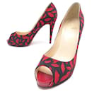 CHRISTIAN LOUBOUTIN SHOES LIPS PUMPS 40 RED BLACK LIPS SHOES - Christian Louboutin