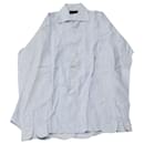 Etro Striped Long Sleeve Shirt in Light Blue Cotton