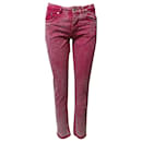 Ganni Washed Jeans aus rosa Baumwolle