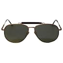 Tom Ford FT0536 Sean Aviator Sunglasses in Green and Gold Metal