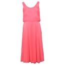 Alice + Olivia Electric Pleated Dress in Pink Polyester