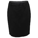 Armani Collezioni Textured Pencil Skirt in Black Polyester