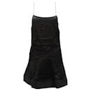 Derek Lam 10 Crosby Cami Flounce Mini Dress in Black Viscose