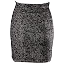 Dsquared2 Herringbone Pencil Skirt in Black Wool