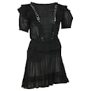 Isabe Marant Étoile Ruffle Mini Dress in Black Cotton - Isabel Marant