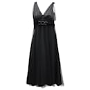 Max Mara Tulle Cocktail Dress in Black Polyester
