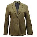 Helmut Lang Classic Rider Blazer in Olive Green Cotton