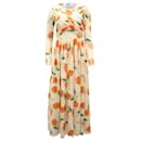 Ganni Tilden Long Sleeve Garden Party Dress in Multicolor Nylon