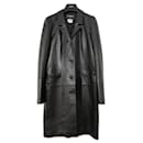 Chanel Vintage AW04 04A Black Lamb Leather Coat