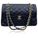 Vintage Quilted Leather Smooth Trim Timeless Double Flap Bag - Chanel