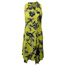 Diane Von Furstenberg Sleeveless Summer Dress in Yellow Silk