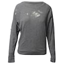 Iro Jeans – Uprile – Distressed-Sweatshirt aus grauer Baumwolle