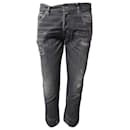 Dsquared2 Distressed Cropped Jeans in Grey Cotton