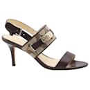 Coach Slingback Sandals in Brown Leather