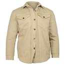 Nanushka Lined Faux Shearling Jacket in Beige Cotton