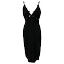 David Koma Verziertes Kleid mit tiefem Ausschnitt in schwarzem Acetat - Autre Marque