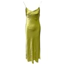 Galvan London V-neck Slip Dress in Green Triacetate - Autre Marque