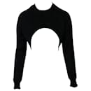 Givenchy Kurzer Pullover aus schwarzer Baumwolle