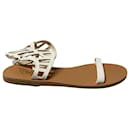 Ancient Greek Sandals Ikaria Lace Vachetta in White Leather