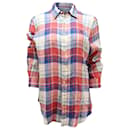 Polo Ralph Lauren Classic Fit Plaid Shirt in Red and Blue Linen