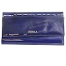 Furla Wallet in Blue Patent Leather
