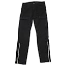J Brand Houlihan Cargo Pants with Ankle Zip in Black Cotton