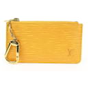 Yellow Epi Leather Key Pouch Keychain Pochette Cles - Louis Vuitton
