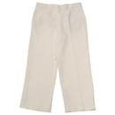 TIbi Anson Stretch Cropped Skinny Pants in Ivory Polyester - Tibi