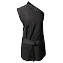 Isabel Marant Ormand One-Shoulder-Kleid aus schwarzer Wolle