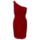 Vestido de lazo de un solo hombro en lana roja de Paul & Joe