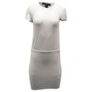 James Perse Fitted Dress in White Cotton Jersey - Autre Marque