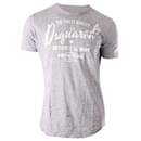 Dsquared2 Distressed Paint Splatter T-shirt in Grey Cotton Jersey